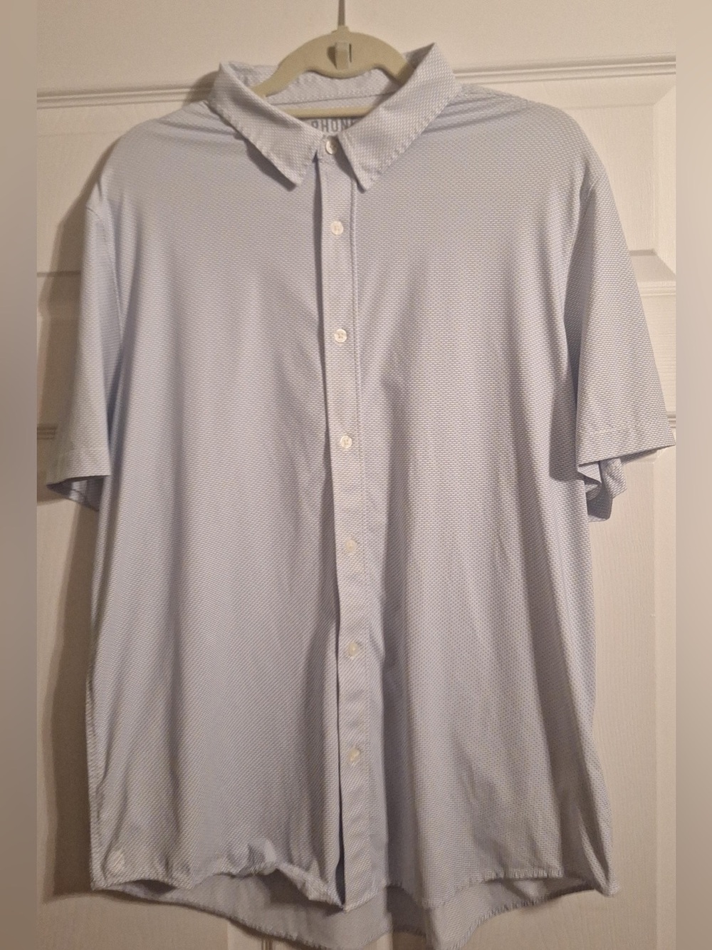 Rhone Button Up Shirt Mens Extra Large Short Sleeve Italian Fabric Lightweight
